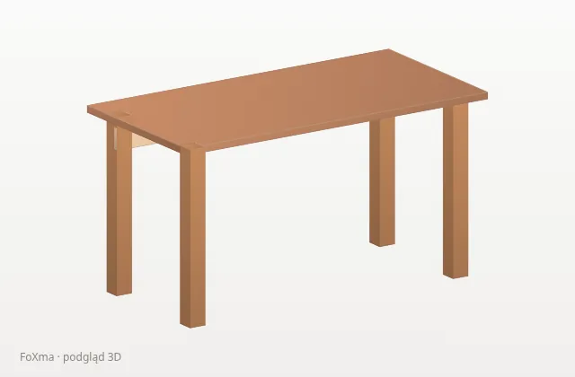Podgląd wzorca FoXma: Biurko proste 140 cm